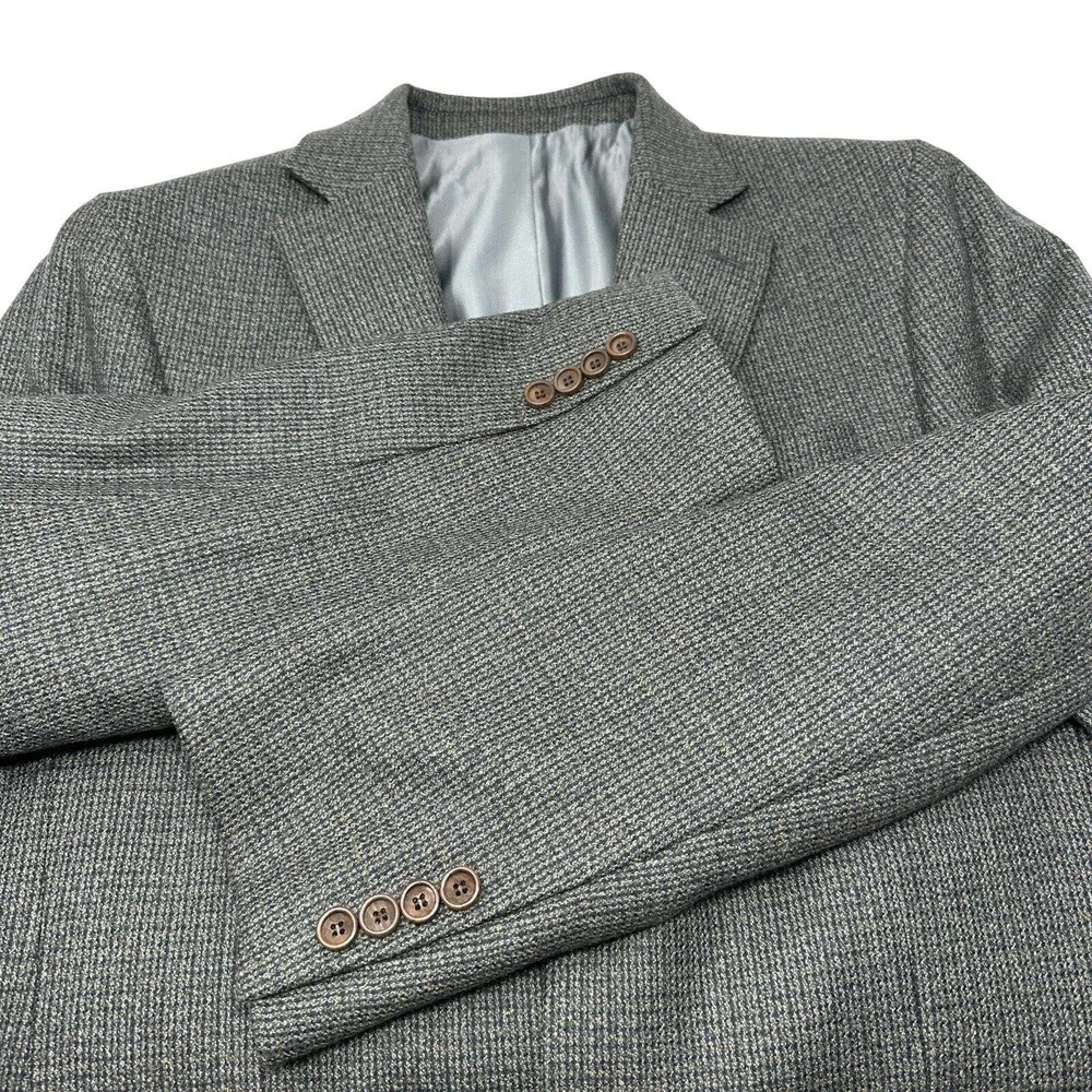 Alan Lebow 100% Luxury‎ Lambs Wool 2 Button Tweed Blazer 40R